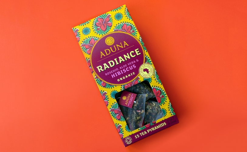 阿杜納茶品牌包裝設(shè)計(jì)，大膽而生動食品vi設(shè)計(jì)