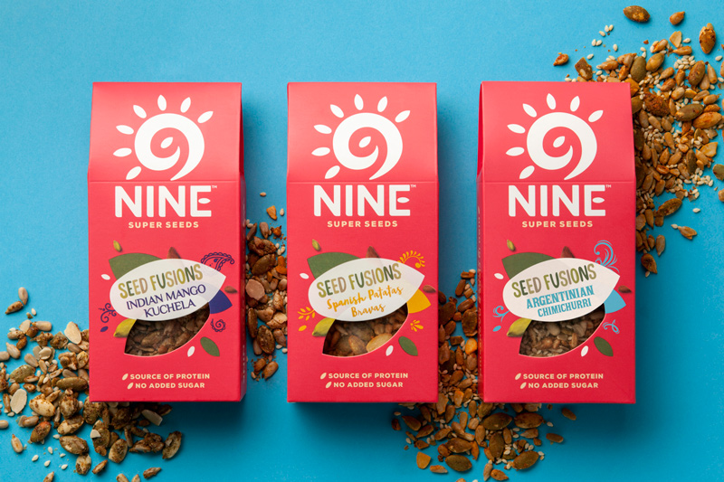 9Nine零食品牌logo設(shè)計(jì)，食品包裝設(shè)計(jì)