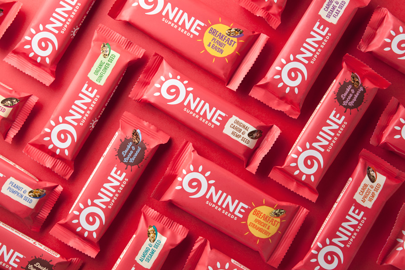 9Nine零食品牌logo設(shè)計(jì)，食品包裝設(shè)計(jì)