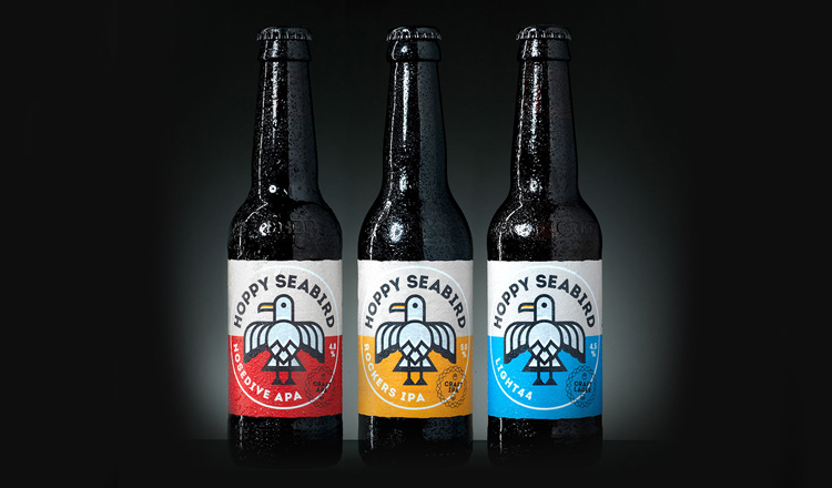 Hoppy Seabird啤酒品牌和包裝設計