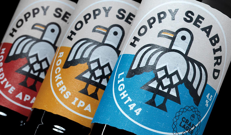 Hoppy Seabird啤酒品牌和包裝設計