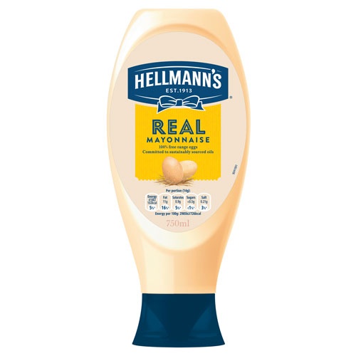 Hellmann 的品牌包裝設(shè)計，藍絲帶標志，手繪字體
